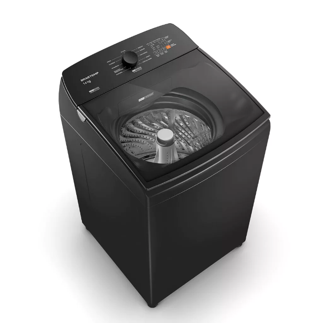 Máquina de Lavar Cinza Platinum Brastemp 14kg com Smart Sensor e Função Reduzir Tempo - BWJ14A9