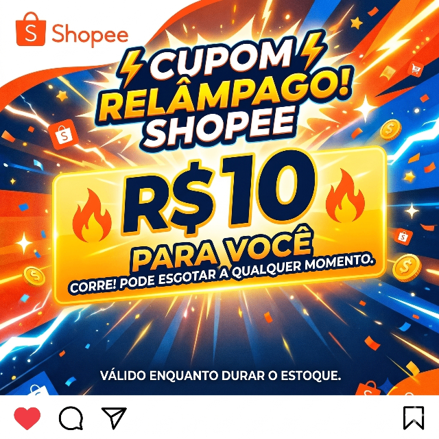 Cupom de R$ 10 acima de R$ 59 na Shopee