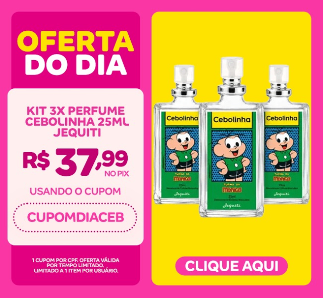 Perfume Cebolinha 25ml Edição Limitada Frasco De Vidro - Jequiti