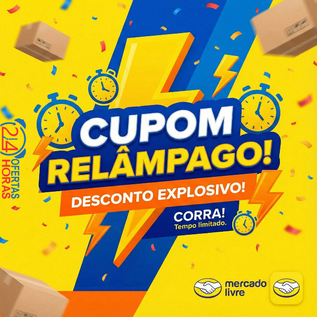 Cupom de 12% acima de R$ 29 com desconto máximo de R$ 100 no Mercado Livre