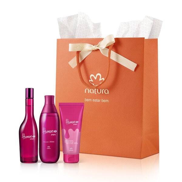 Presente Namorados Colônia Feminina + Body Splash + Geleia banho Humor Próprio