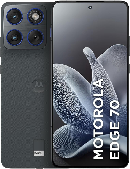 Smartphone Motorola Edge 70 5G - 256GB 24GB (8GB RAM + 16GB RAM Boost), Ultrafino, 3 cameras 50MP, Tela 1.5K extreme Amoled 120hz - Gadget Gray | 16GB RAM Boost, Ultrafino, 3 Câmeras 50MP, Tela 1.5K Extreme Amoled, 120Hz