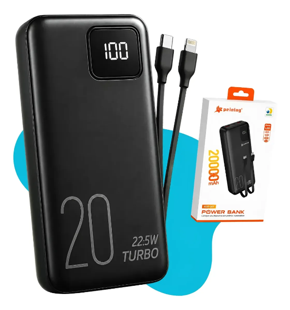 Carregador Portátil Power Bank Peining 20000mah Turbo 22.5w